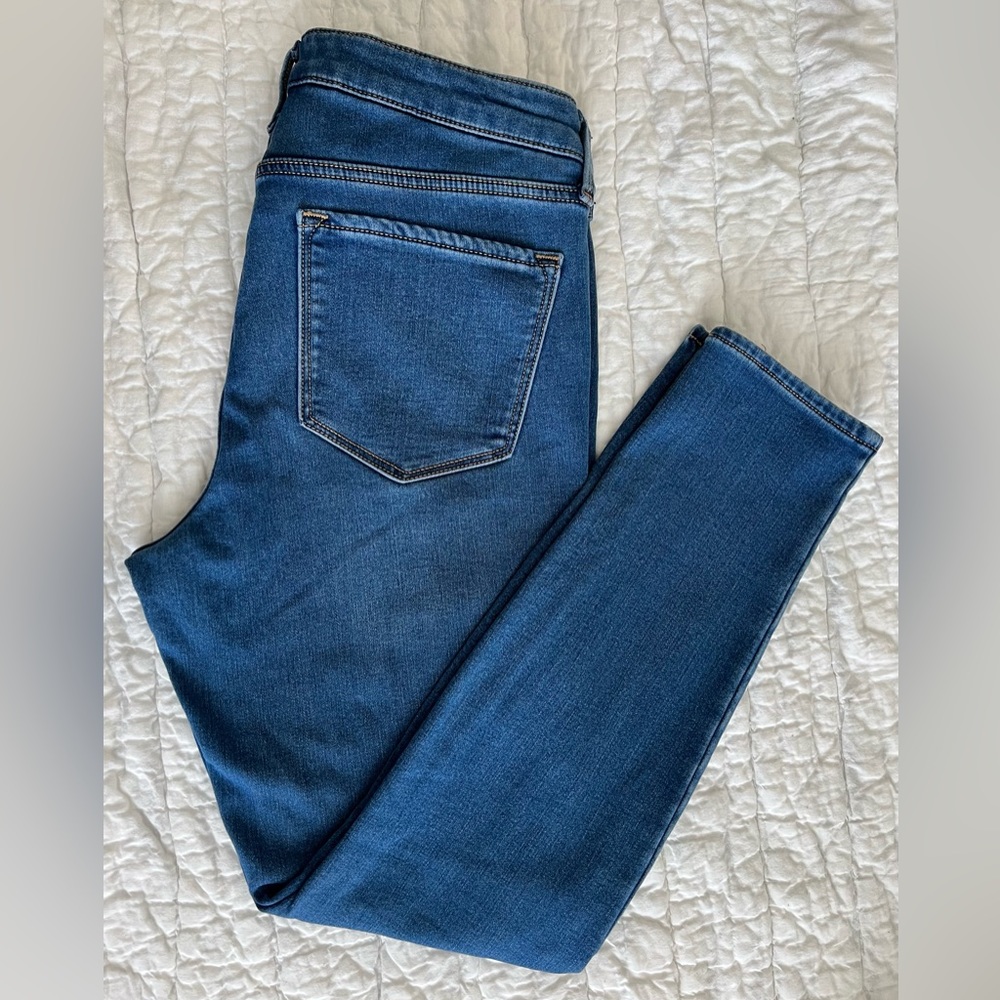 Old Navy Rockstar Skinny Built In Warmth Blue Jeans